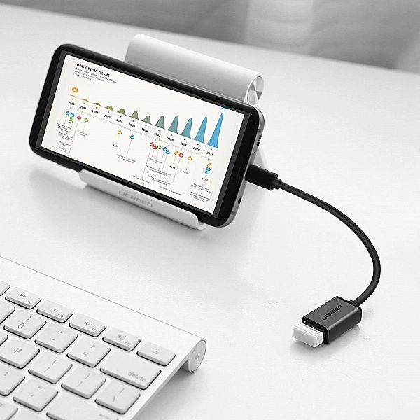 Ugreen kabel adapter przejściówka OTG USB (żeński) - micro USB (męski)