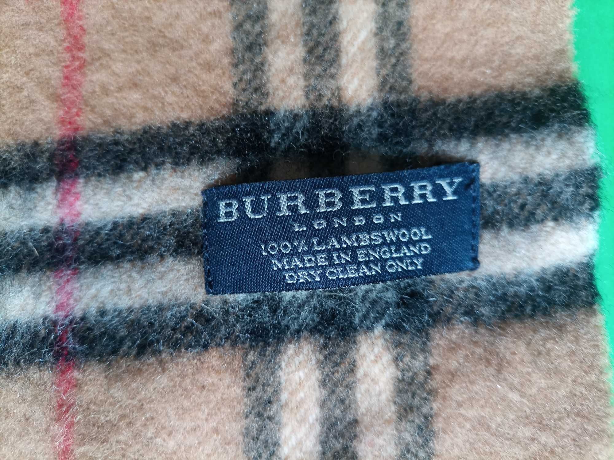 Burberry London szal wełniany 100% wełna owcza