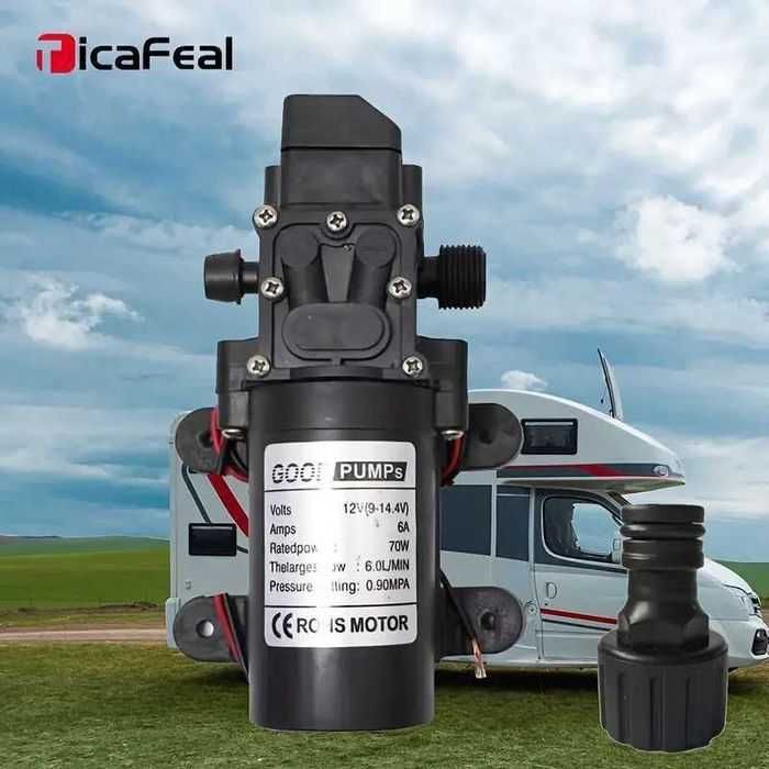 Bomba de água 12v 70w 6l por m 130 psi