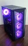 Komputer gamingowy Ryzen 7 + RX 6600 + 32 GB RAM + ARGB 
 czarny