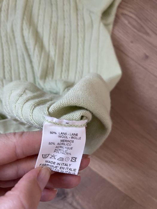 Кофта поло ніжно зелений, розмір с-м, шерсть