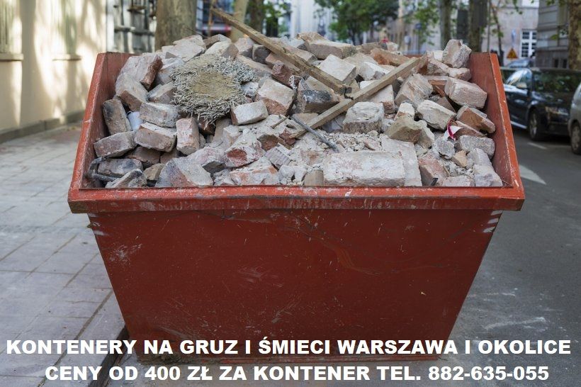 Wywóz Gruzu Kontentenery na Gruz i Śmieci Warszawa i Okolice BIG-BAGI