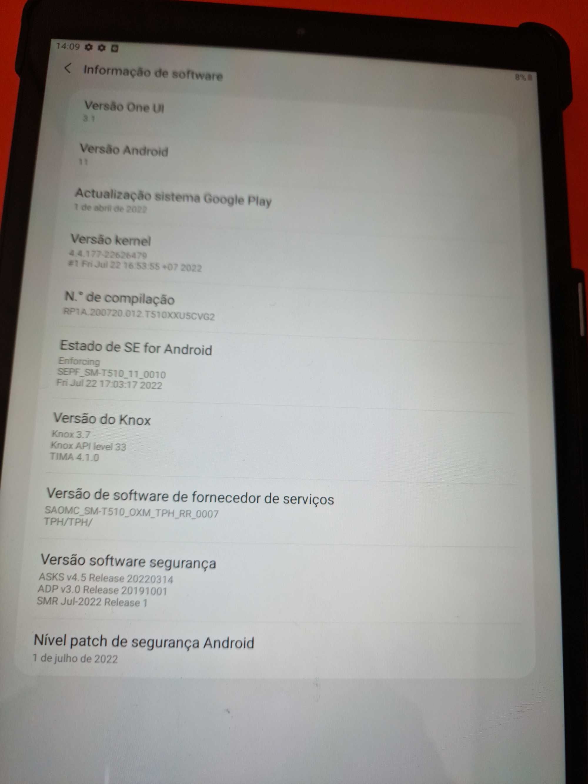 Tablet Samsung T510 Galaxy Tab A (oferta da capa)