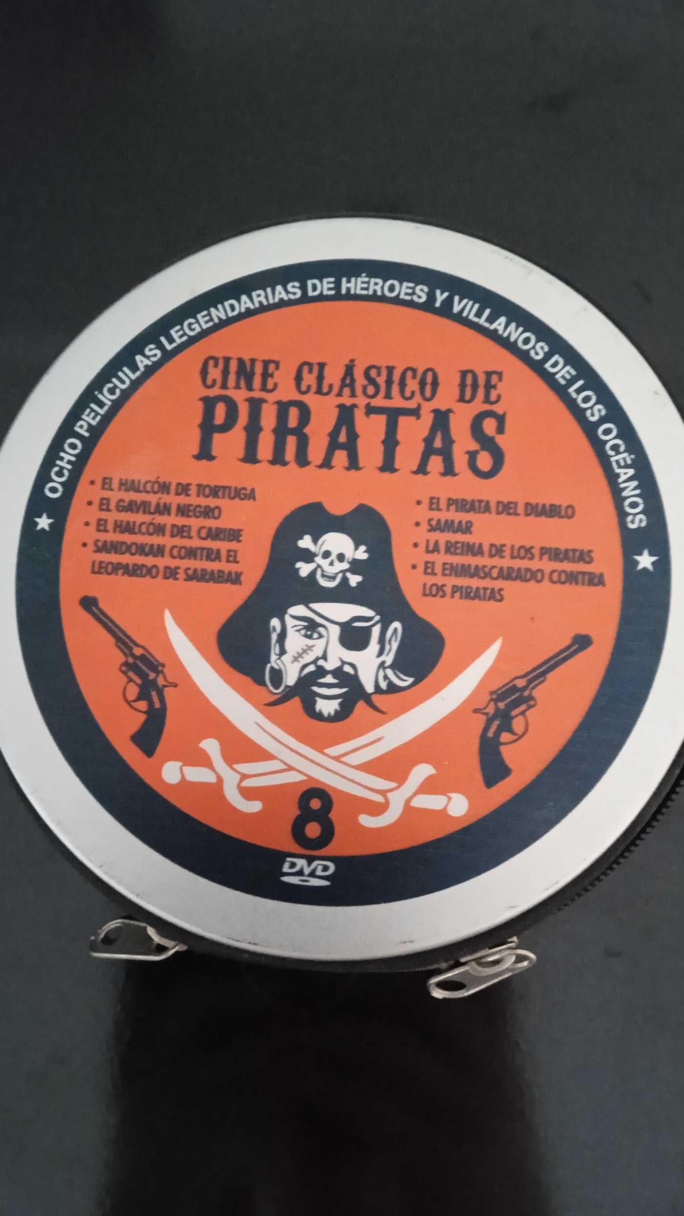 8 filmów DVD o tematyce pirackiej z lat 60' - j. hiszpański