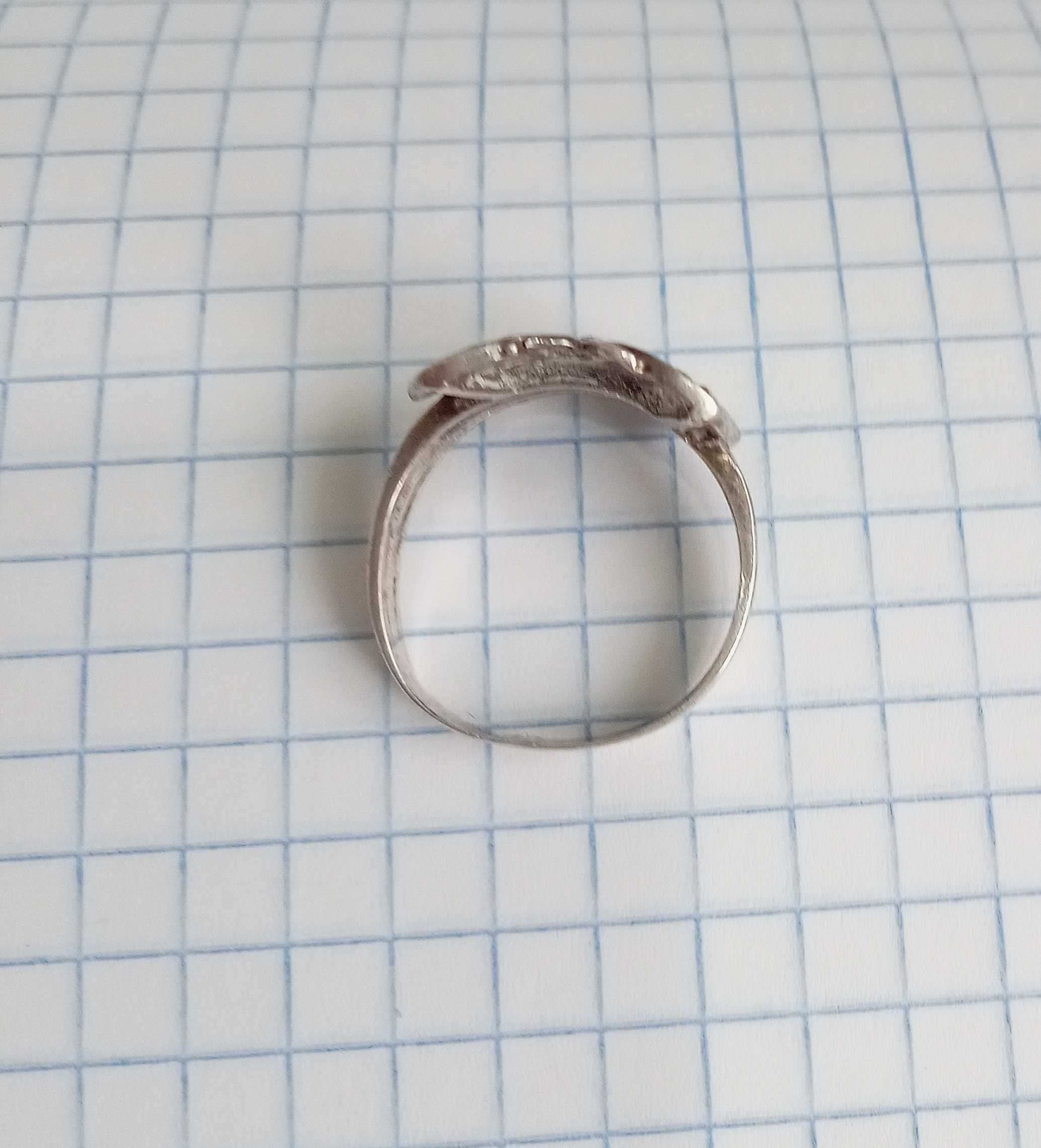 Кольцо перстень Метелик срібло 925 проба, камінчики, Розмір 17
