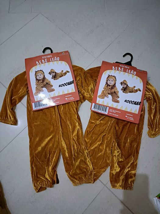 Disfarce Carnaval Bebé 6-12 meses Leão