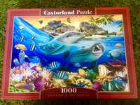 Puzzle Castorland 1000 Elementów Kompletne Delfiny Woda Układanka