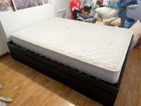 Cama de casal Conforama + Colchão Molaflex (bom estado)