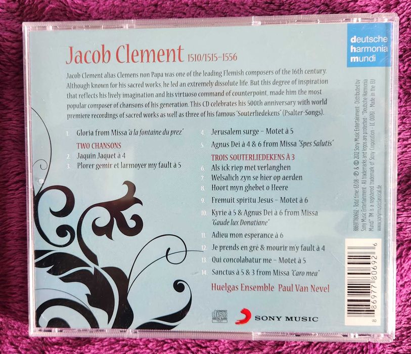 Jacob Clement- Glória Missa "à la Fontaine Du Prez" [Huelgas Ensemble]
