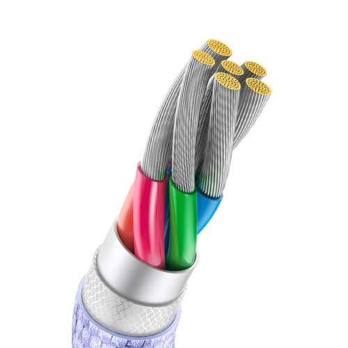 Baseus kabel przewód USB Typ A - USB Typ C 100W 1,2m fioletowy fast