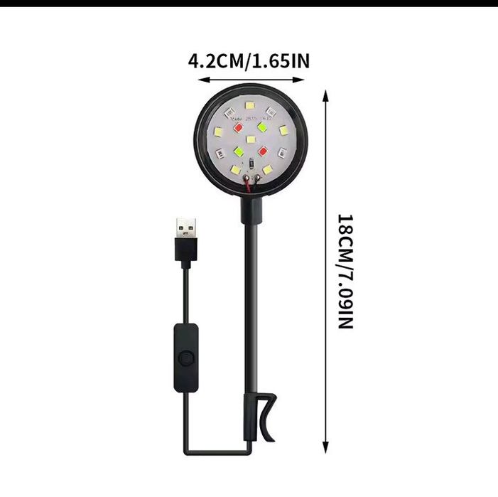 Oświetlenie do  akwarium krewetkarium USB