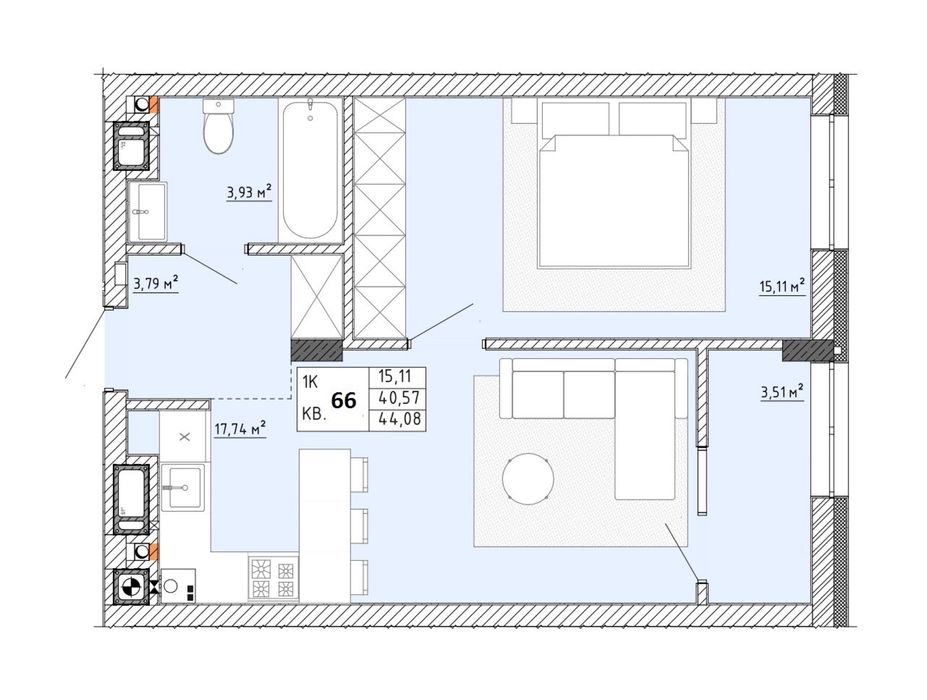 Продаж 1кім. Квартири Пустомити