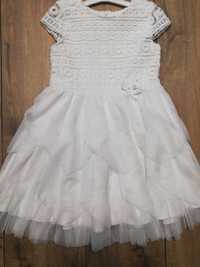 Sukienka biała, koronkowo - tiulowa 128