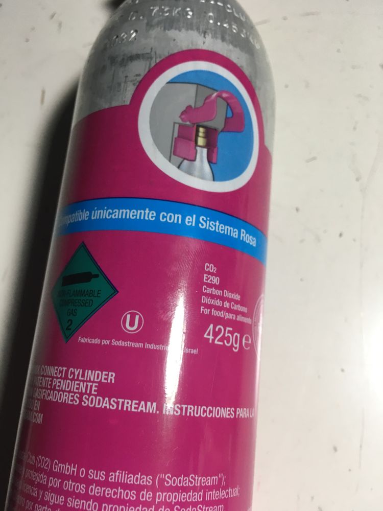 Cilindro CO2 Rosa – Quick Connect