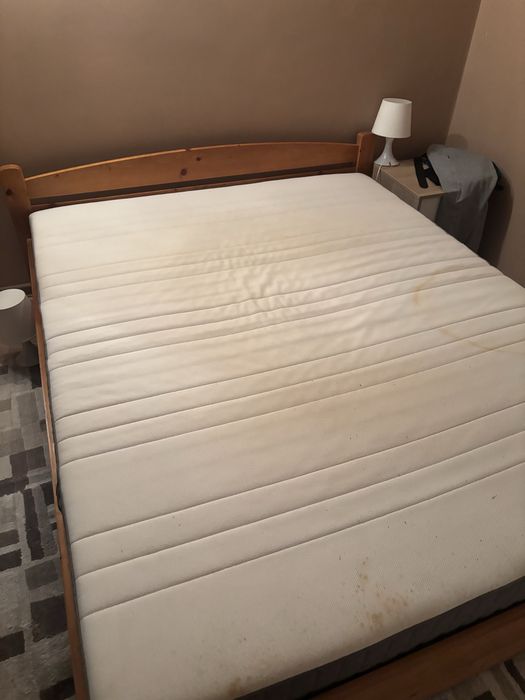 Łózko drewniane 160x200 ze stelazem