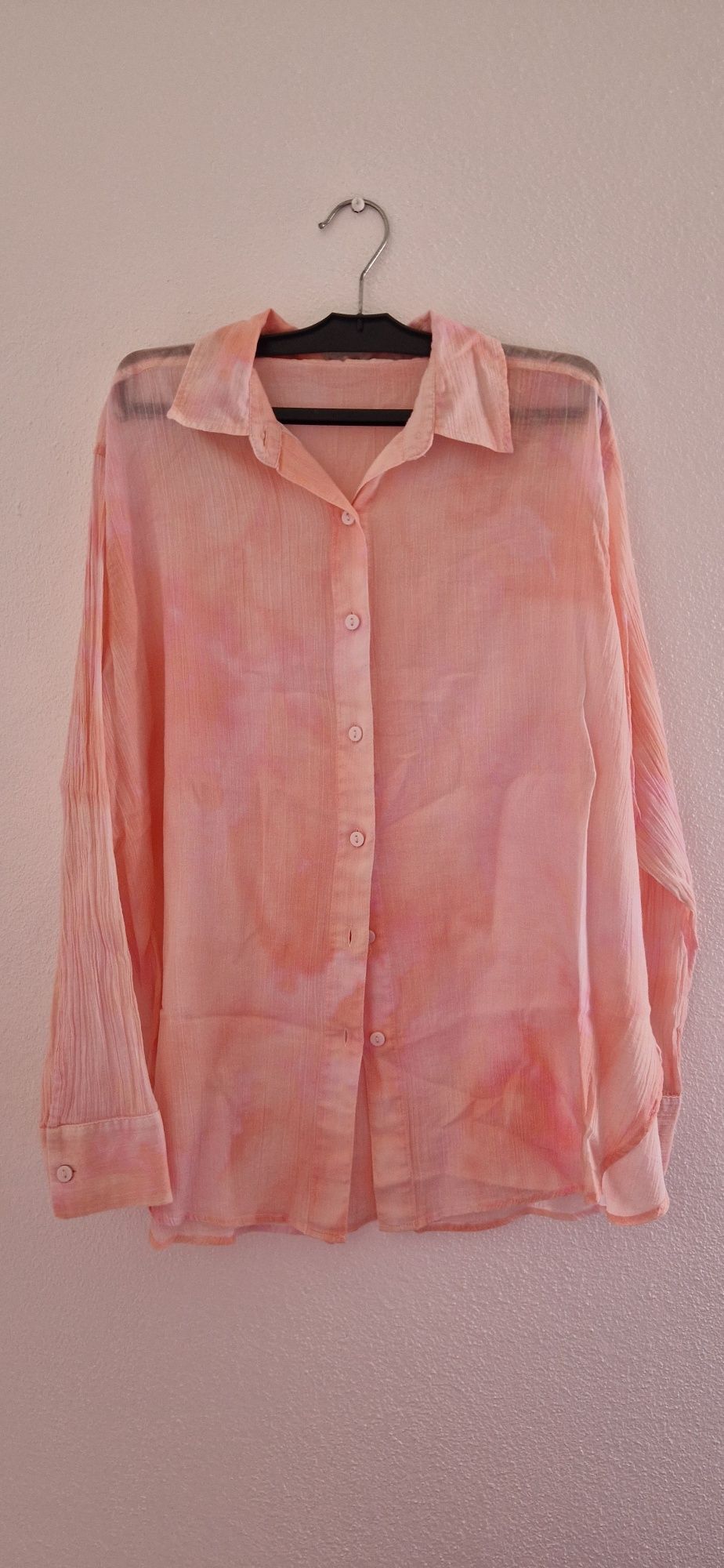 Camisa XS Rosa Velho Bershka