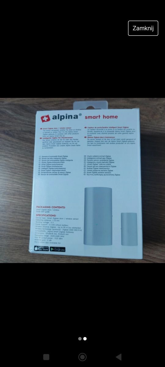 Inteligentny czujnik jasności Alpina Smart home