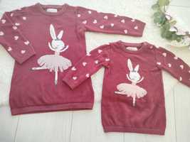 Sweter sweterek tunika matchy matchy siostry 68 92