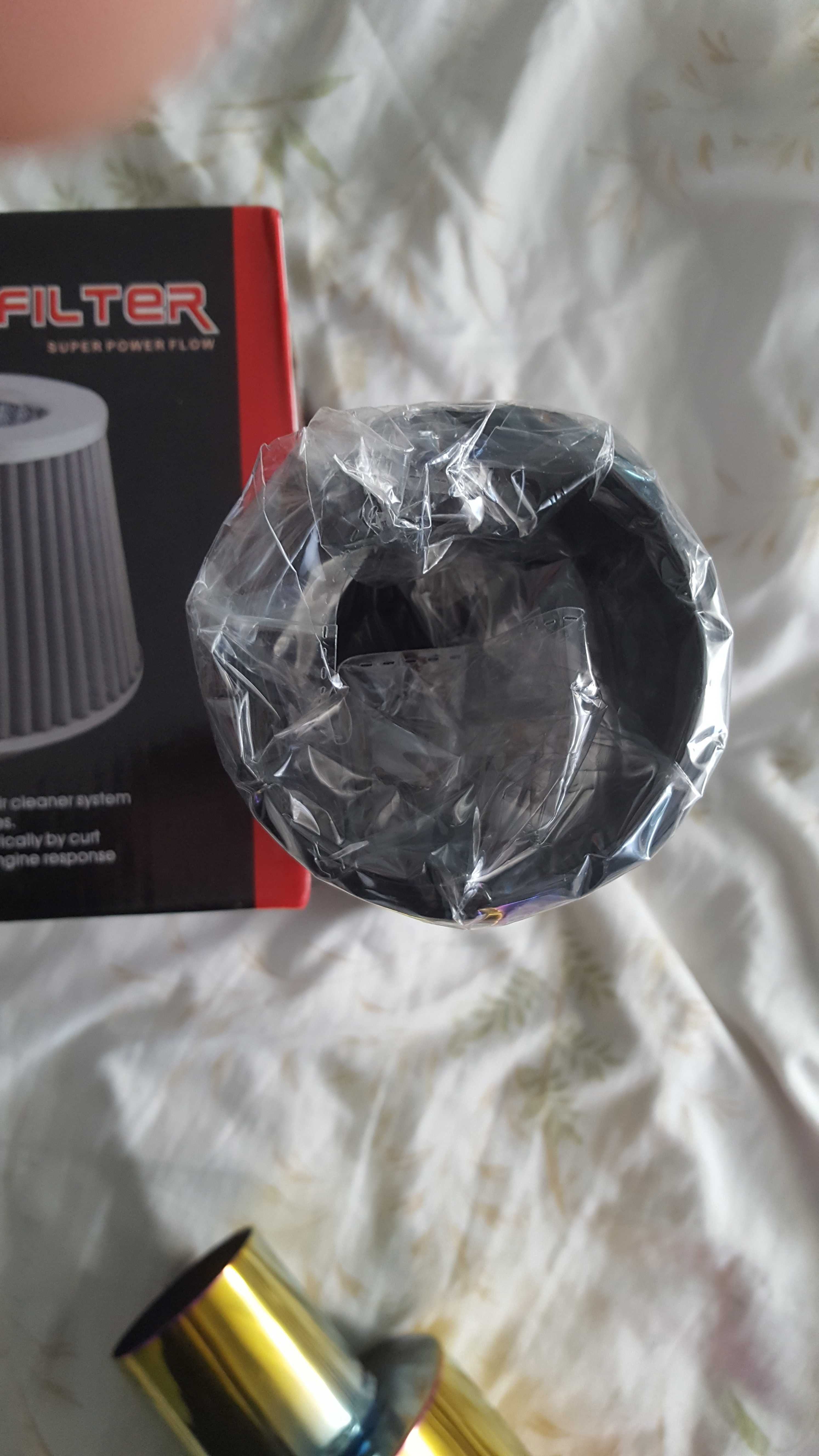 Filtro De Ar 76MM Alto Fluxo mais tubo