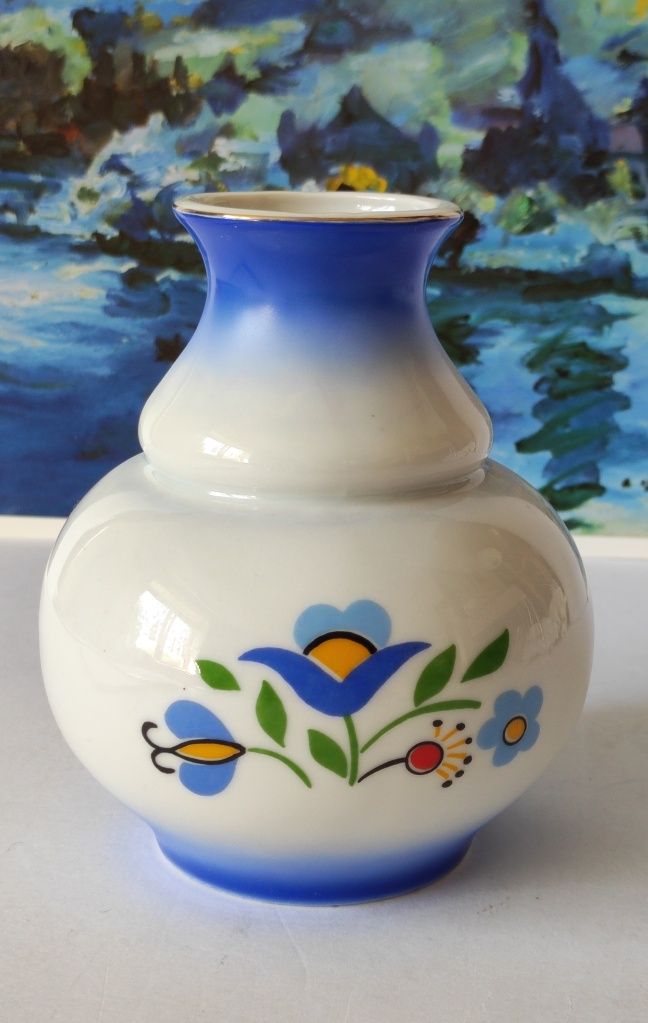 Piękna stara porcelana wazon Lubiana
