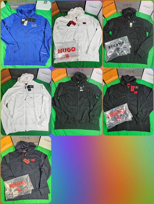 Bluza rozpinana męska z kapturem hugo boss armani bluzy