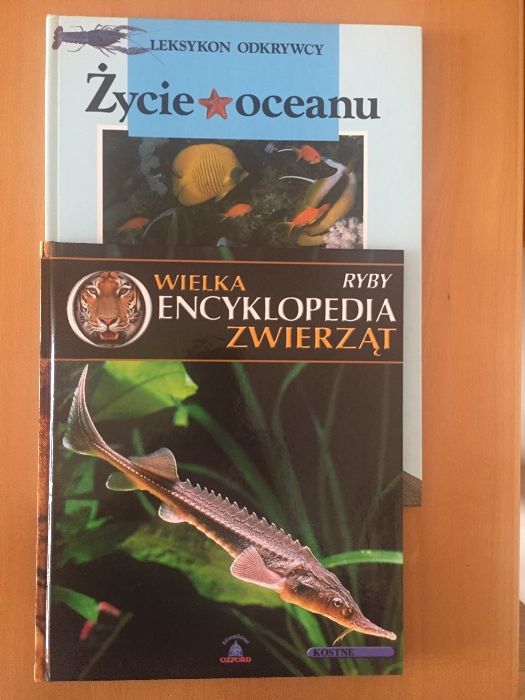 Życie oceanu. Ryby-wielka encyklopedia zwierząt. Dwie książki.