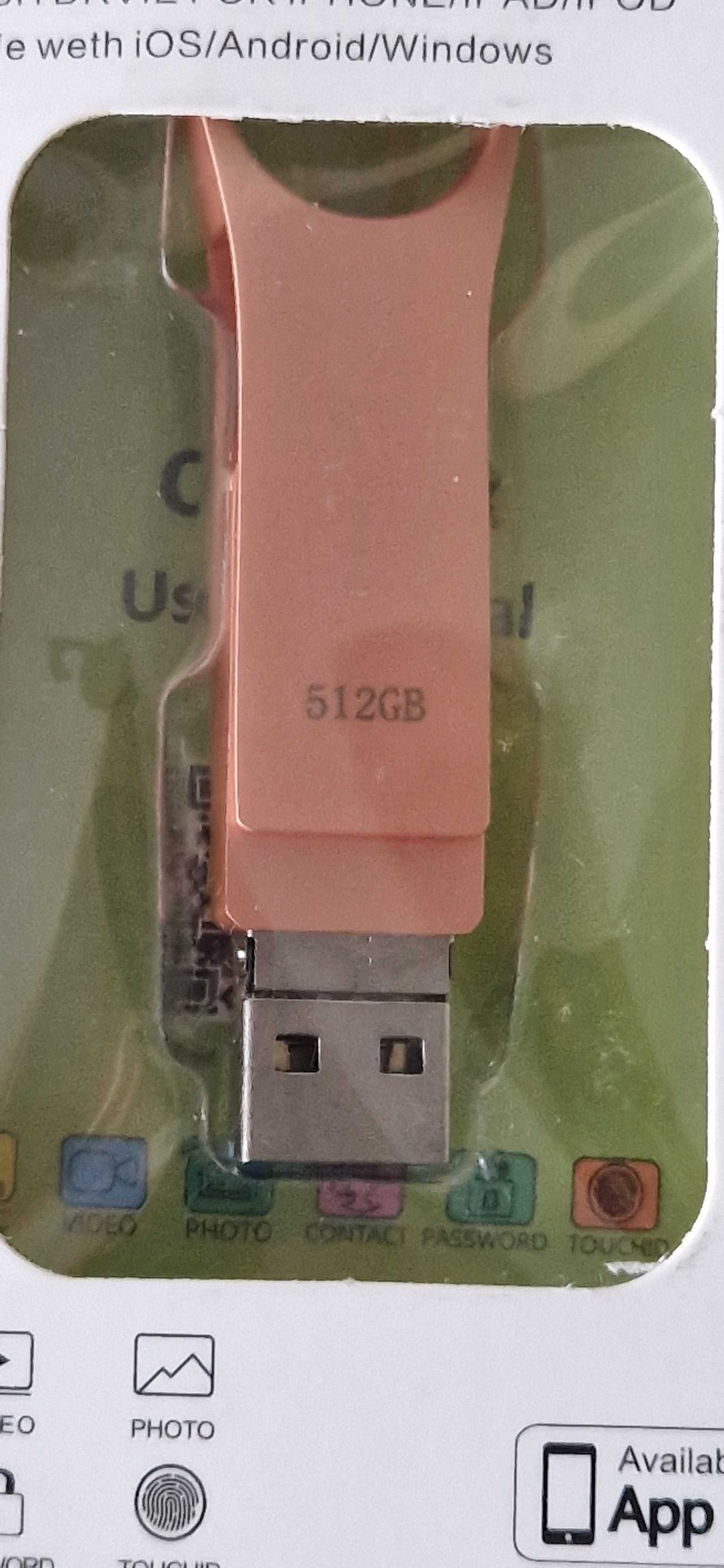 Flashdrive 512 Gb Pamięć USB 4 w 1