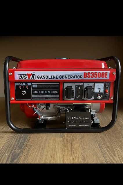 Генератор 3кВт Bison однофазный бензиновый Оригинал BS3500 медь НОВЫЙ