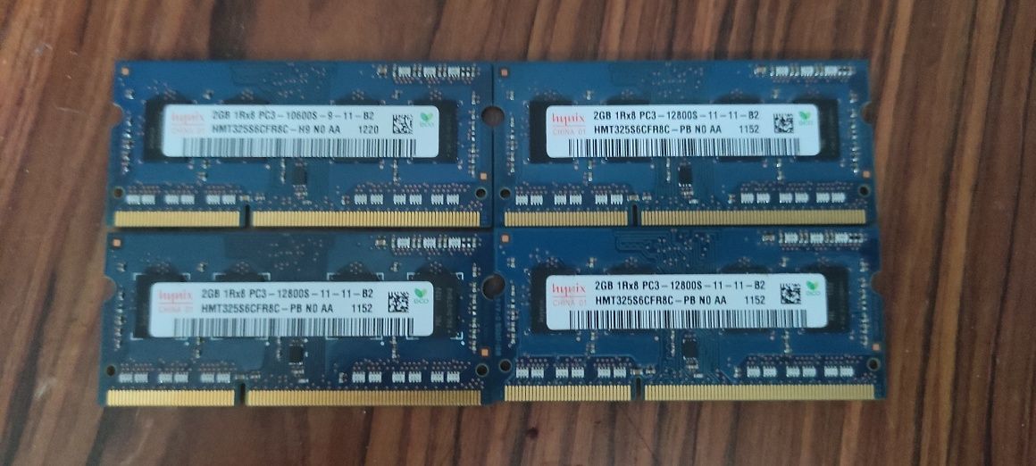 8GB (4x2GB) RAM Soodimm DDR3