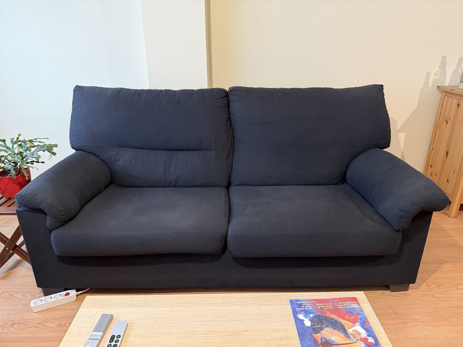 Sofá Conforama ZIP - 3 lugares / tecido preto