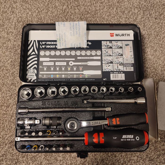 Набір головок торцевих Wurth Zebra 1/4" 33 шт.