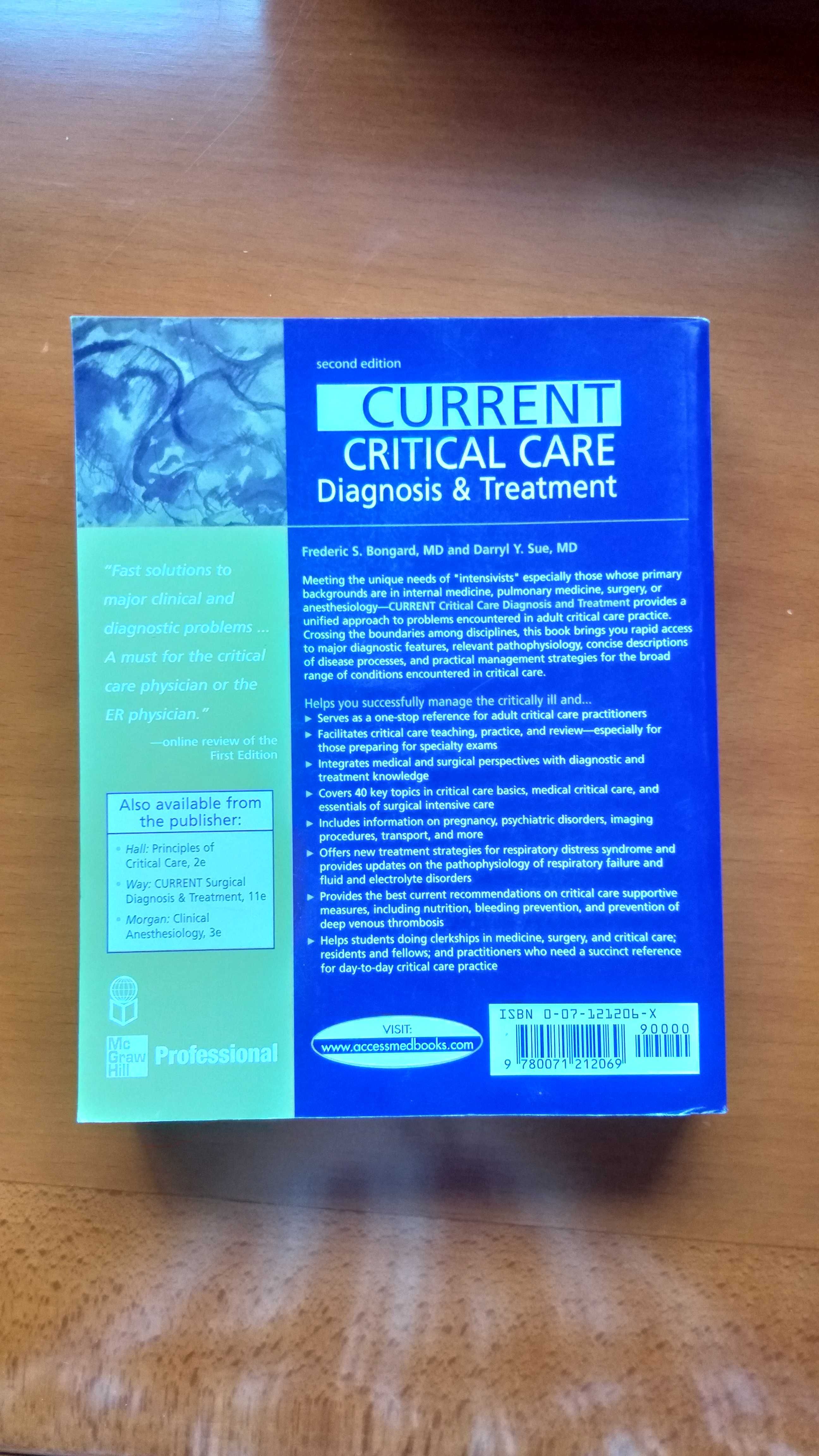 Current Critical Care Diagnosis & Treatment - Frederic Bongard