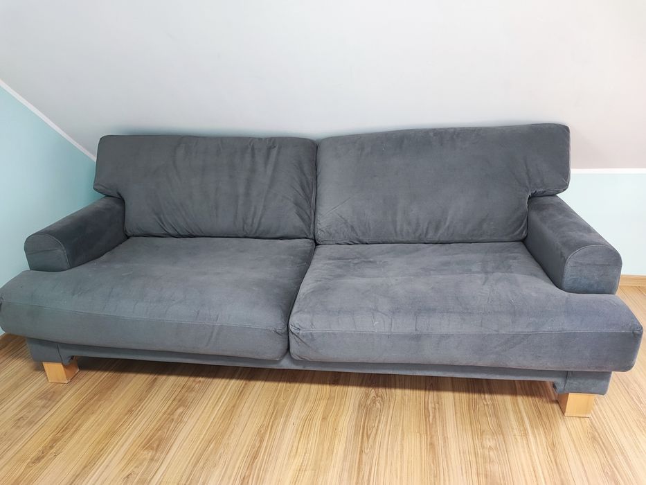 Sofa 4 osobowa, kolor grafitowy