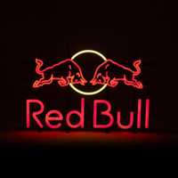 Reclamo luminoso LED com efeito NEON da Red Bull