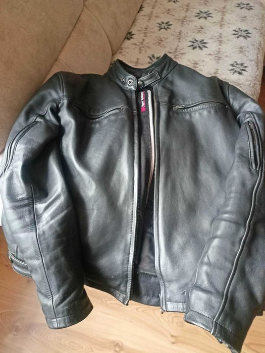 Kurtka motocyklowa męska skórzana
