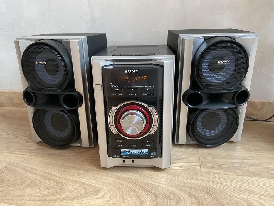 Sony HCD-HC78 wieża Hi-Fi – CD, radio, kaseta, łącze typu jack