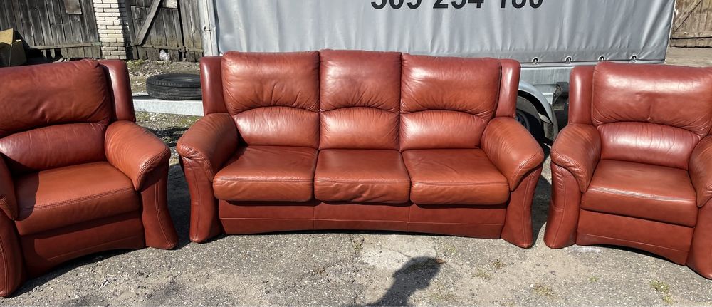 Komplet skórzany możliwy transport