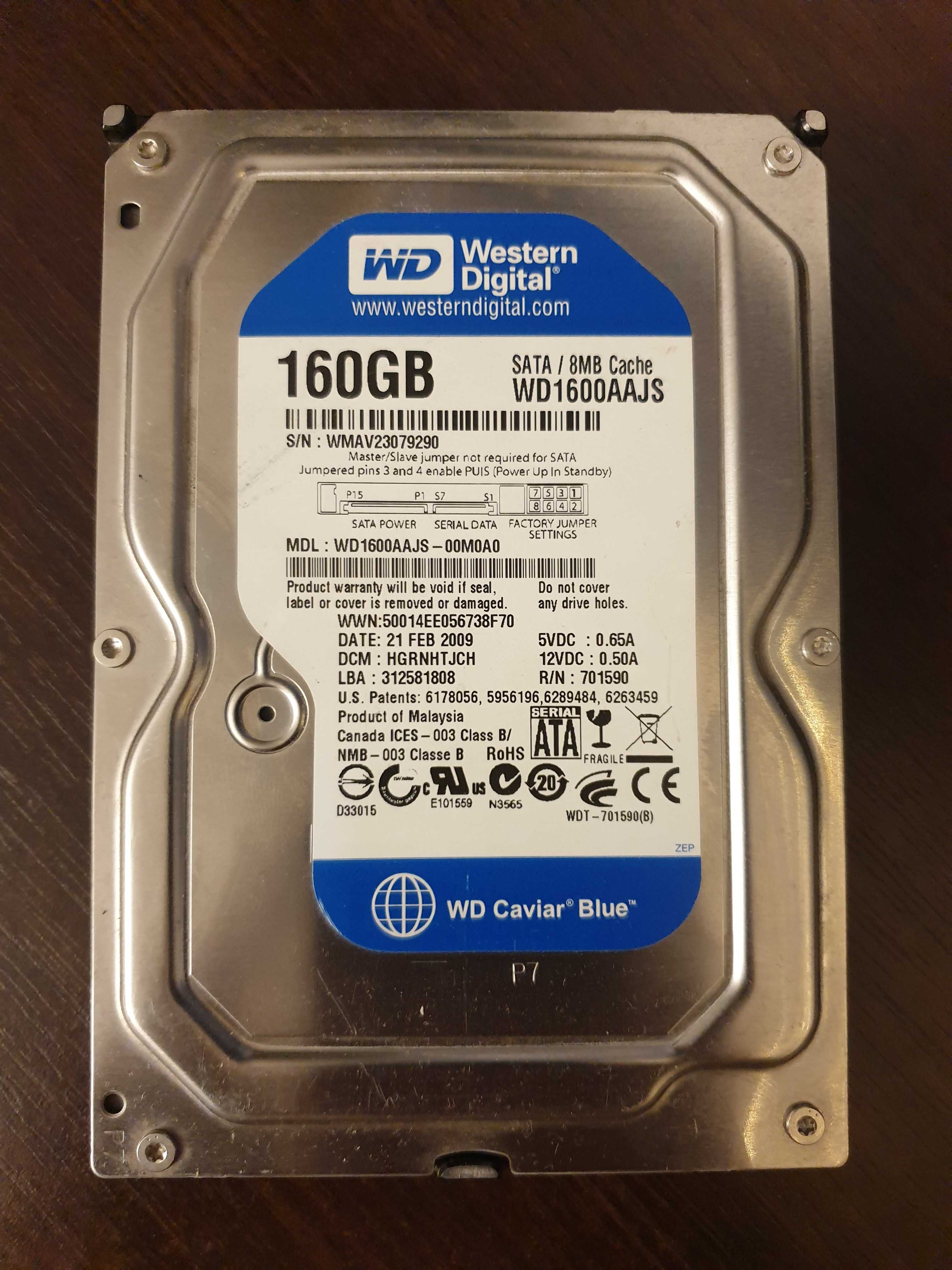 Dysk Western Digital WD1600AAJS-00M0A0 160 GB