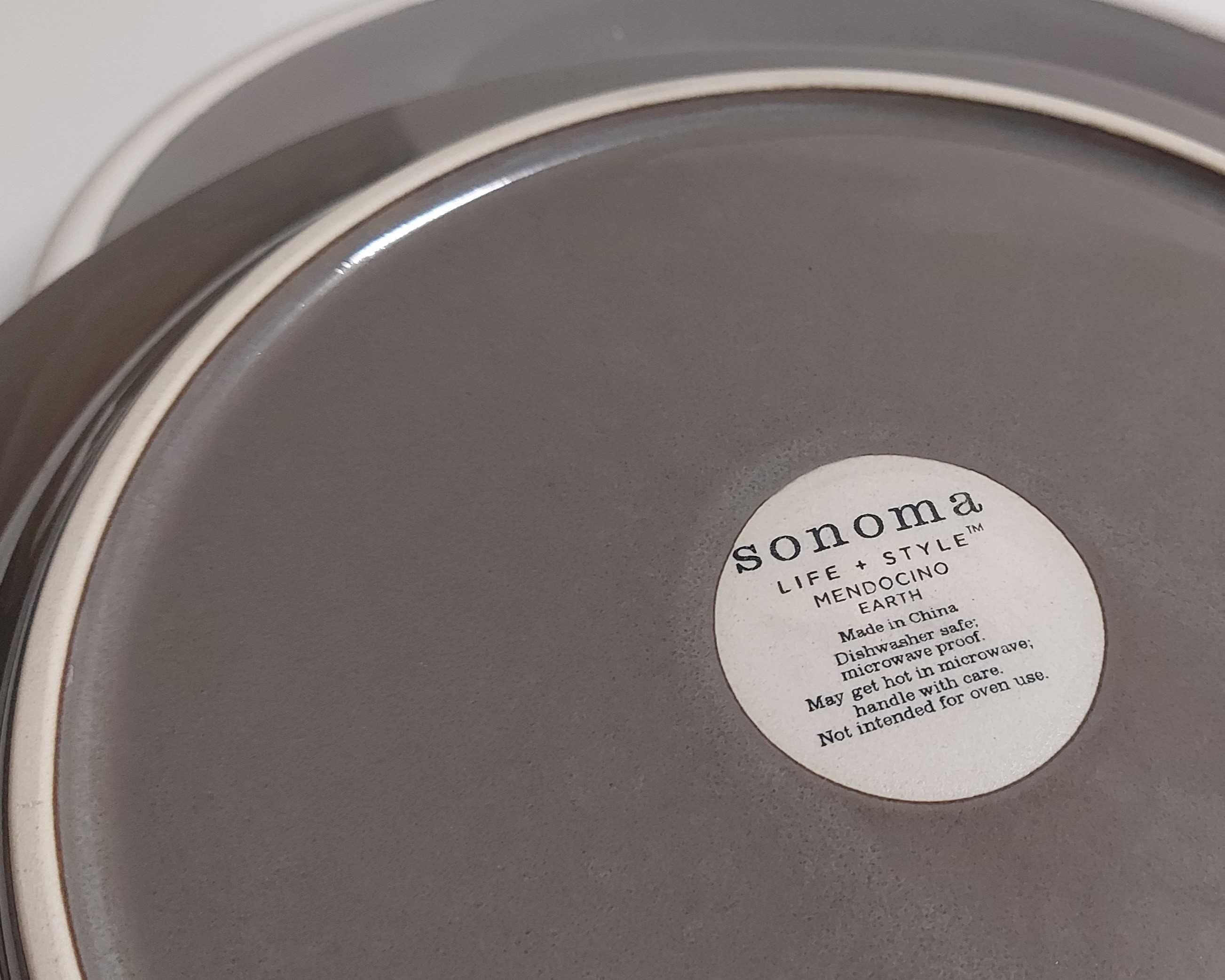 Duży talerz ceramiczny 30 cm SONOMA brązowy, czekoladowy