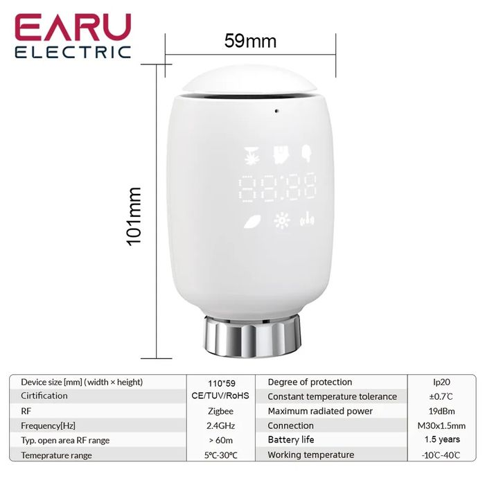 Інтелектуальний термостат радіатора. Термо головка. контролер нагріван