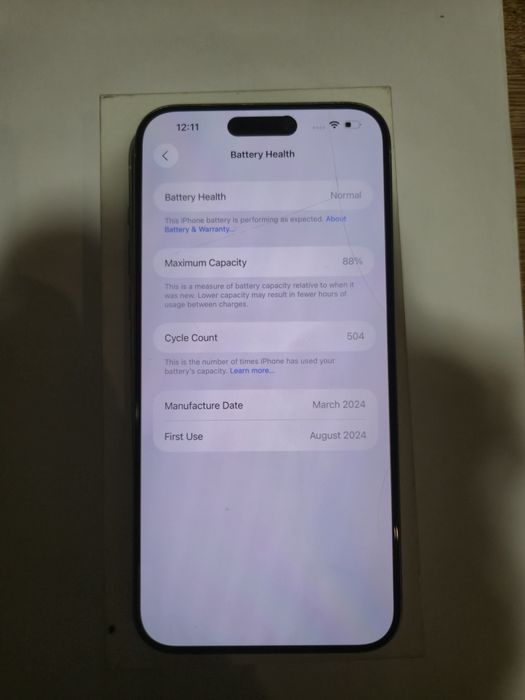 iPhone 15 pro max 256gb white 88%