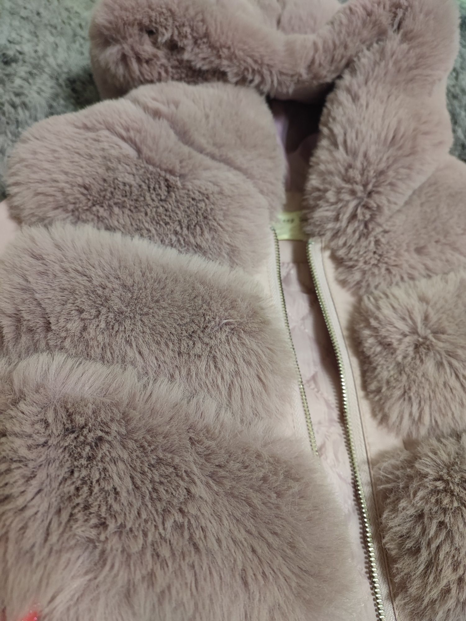 Куртка курточка шуба шубка демісезон екошкіра 122 см