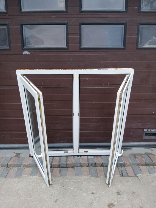 Okna 140x138 dwuskrzydłowe pcv plastikowe okno DOWÓZ CAŁY KRAJ