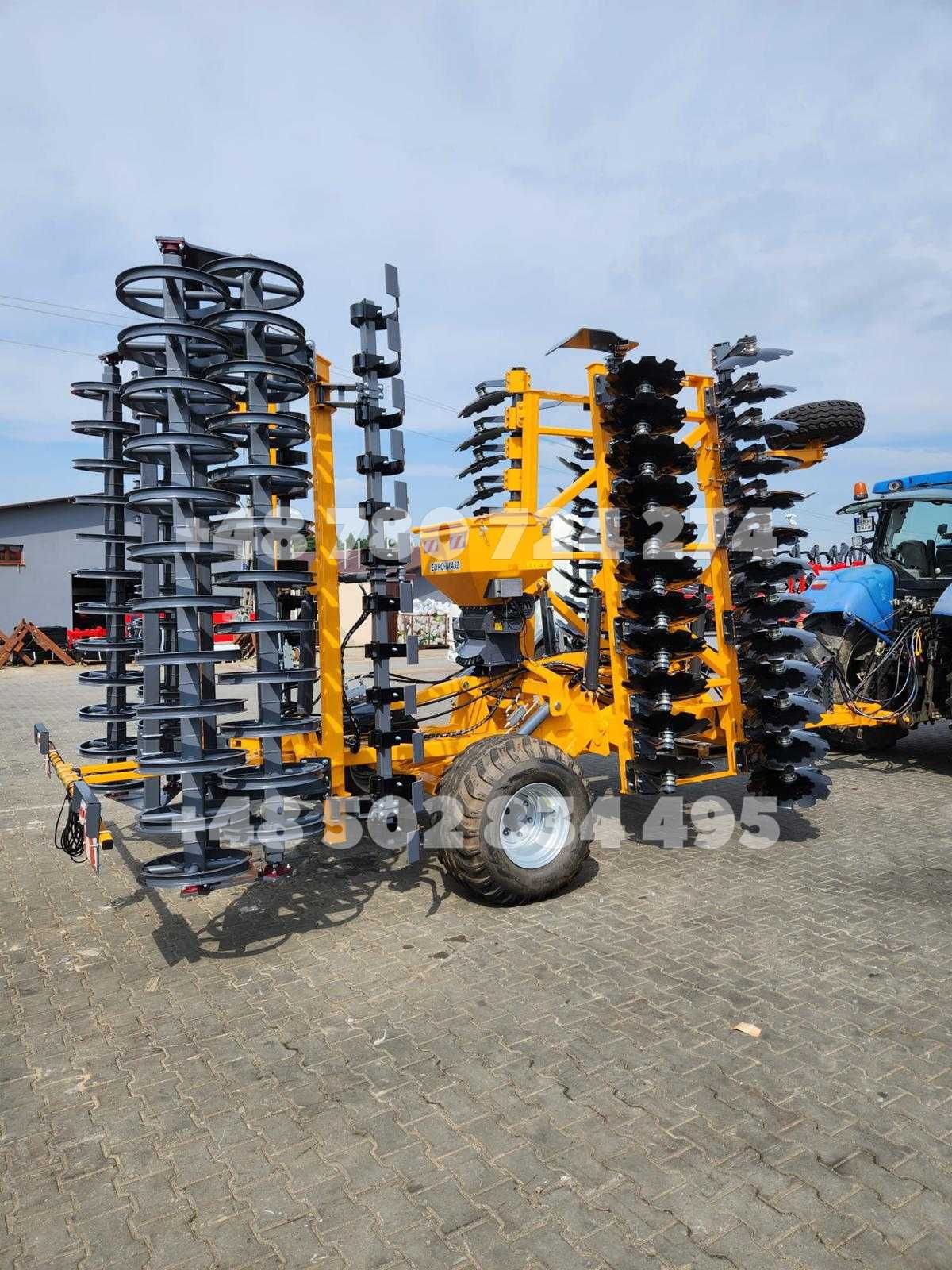 BRONA TALERZOWA ciężka hydraulicznie składana +dyszel +wózek EURO-MASZ