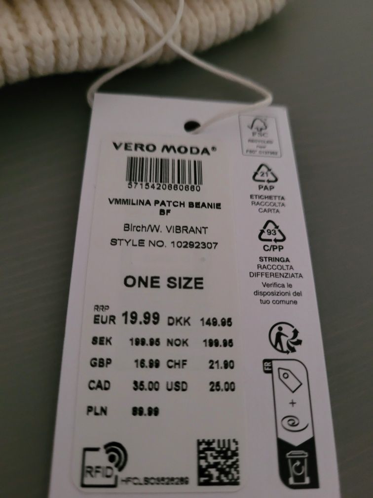 Czapka damska nowa Vero Moda