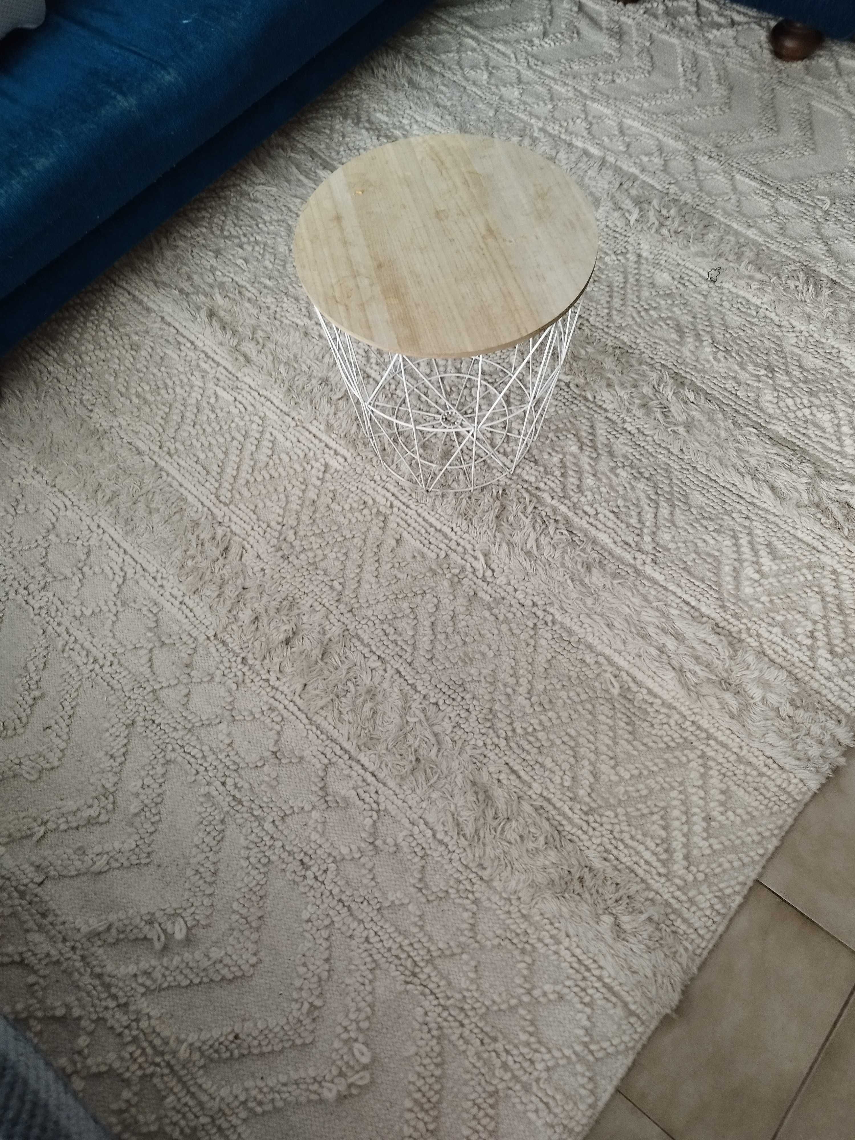 Vendo Sofá-Cama + Tapete Branco Bege