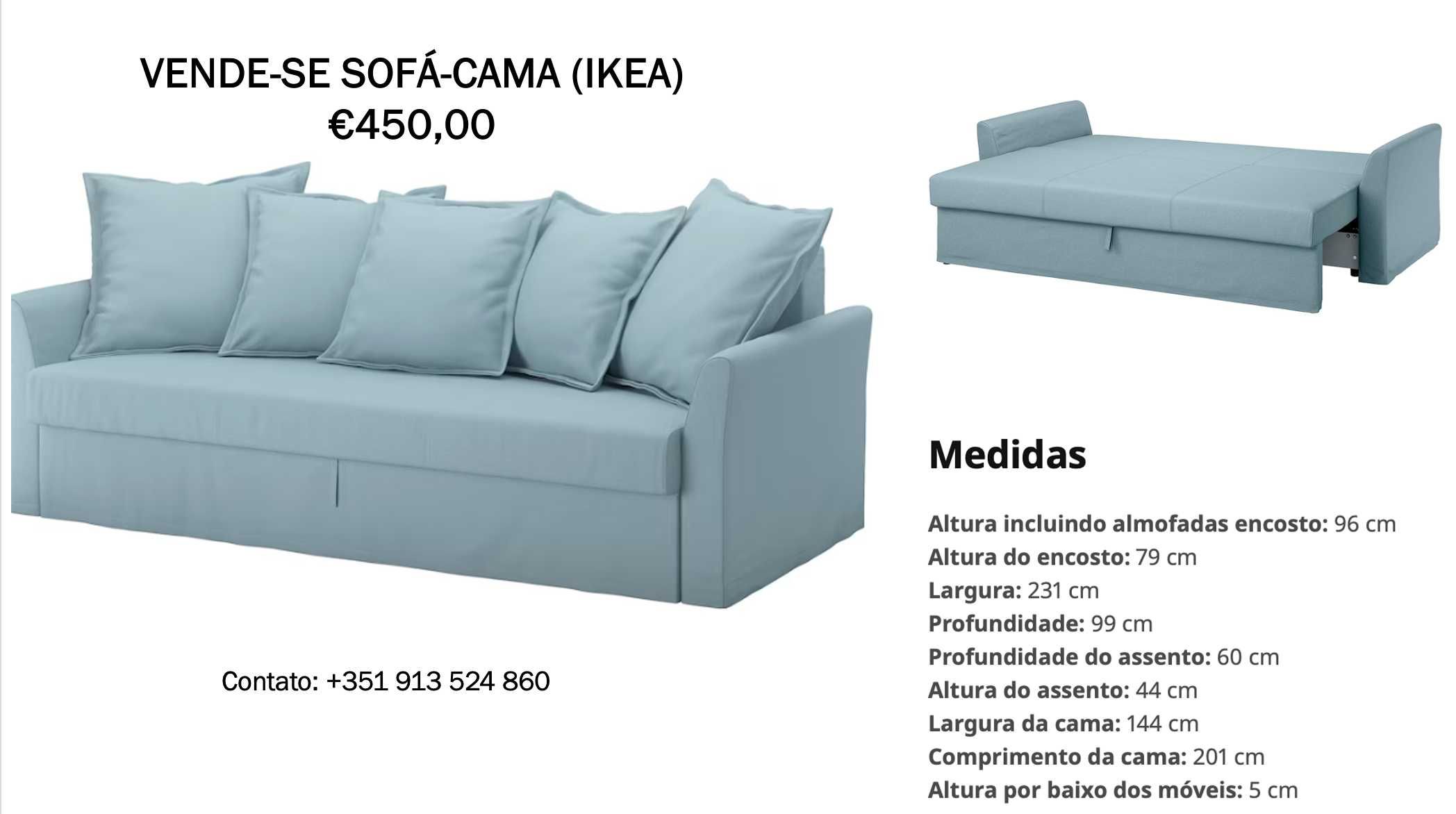 Sofá-cama IKEA semi-novo