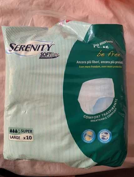 Памперси для дорослих M та L ,трусики serenity упаковка 10шт