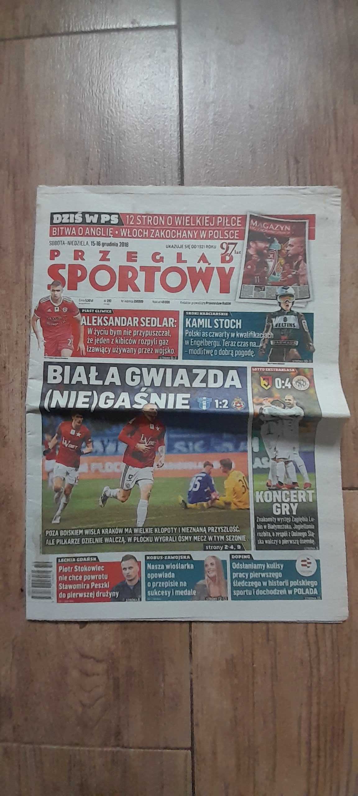 Przegląd Sportowy nr 292 (18 280) z 15-16 grudnia 2018 roku