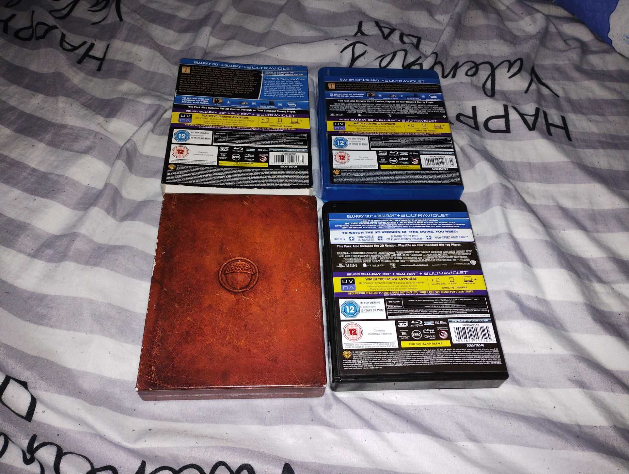 Hobbit  9 x blu-ray i blu-ray 3d